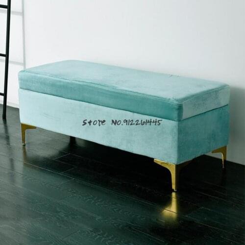 Nordic shoe changing stool storage household door storage bench clothing store fitting room sofa stool bedroom bed stool