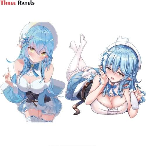 Three Ratels A491 Anime Yukihana Lamy Hololive Decal Stickers Suitcase Laptop Car Truck Waterproof Auto Decal