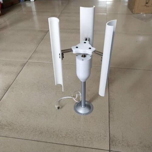 The vertical axis wind turbine model of three-phase permanent magnet generator windmills toy night light to make DIY show