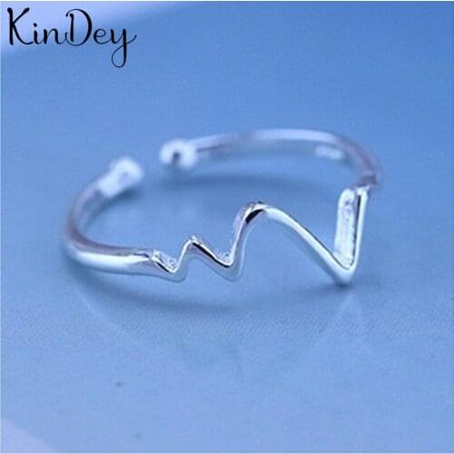 Kindey Retro Vintage Silver Color Geometric Rings For Women Engagement Rings Open Finger Jewelry