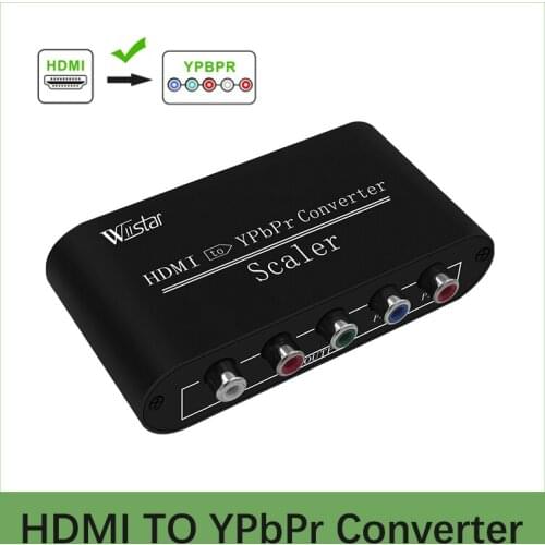 Wiistar HDMI to Component YPbPr Converter Support Scaler HDMI to YPbPr Video L/R audio Adapter for Xbox HDTV Monitor New Arrival