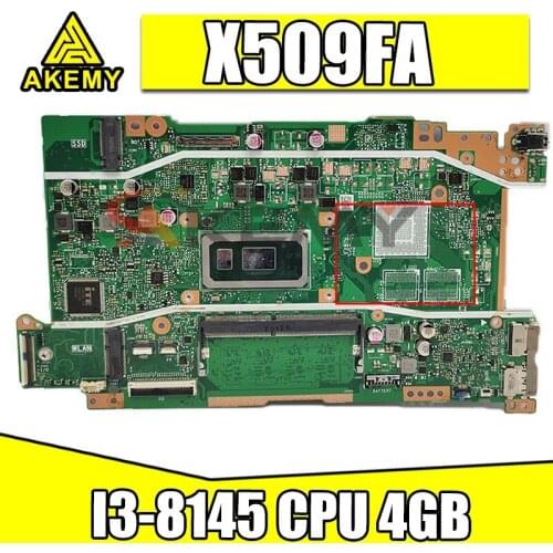 X509FA original mainboard I3-8145 CPU 4GB For ASUS Vivobook X509FA-EJ239T X509FA X509F X509FB X509FJ X509FL Laotop motherboard
