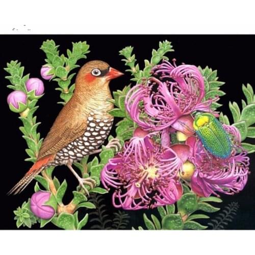 Animal Diamond Embroidery 5D DIY Arts needlework Flowers and birds Diamond Painting Cross Stitch Rhinestones Home decor