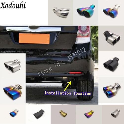 For Toyota Verso EZ 2011-2016 2017 2018 car cover muffler exterior back end pipe dedicate exhaust tip tail outlet ornament 1pcs