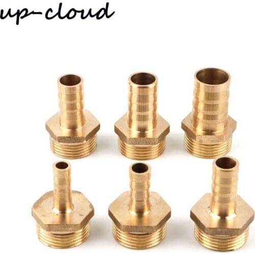 1pc Copper 3/4 inch Male Thread to 8mm 10mm 12mm 16mm 25mm Straight Connector Gas Aquarium Air Pump Hose Water Pump Pipe Adapter