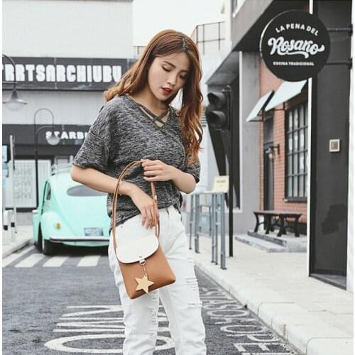 1 PCS Ladies Fashion Shoulder Bag Messenger Bag PU Leather Handbag Classic Magnetic Buckle Bag Personalized Mobile Phone Bag