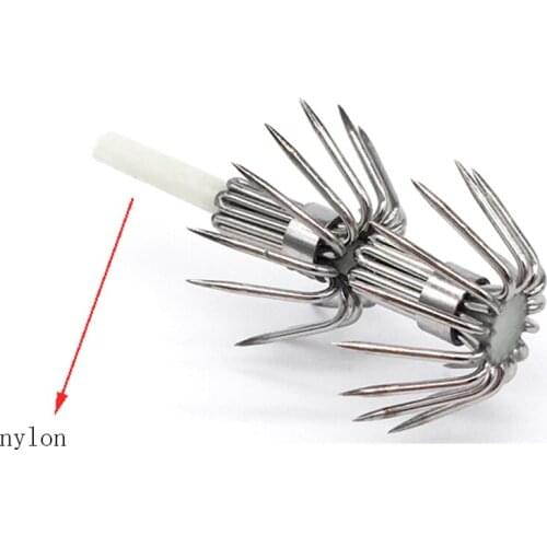 10pcs Stainless Steel Squid Jig Hooks Sea Fishing Hooks Glow in Dark Fishhooks DIY Umbrella Hook les hamecons Anzuelos de pesca