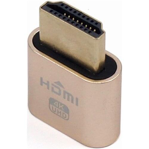 100PCS HDMI 1.4 DDC EDID Dummy Plug VGA Virtual Display Adapter Headless Ghost Display Emulator Video card Lock plate