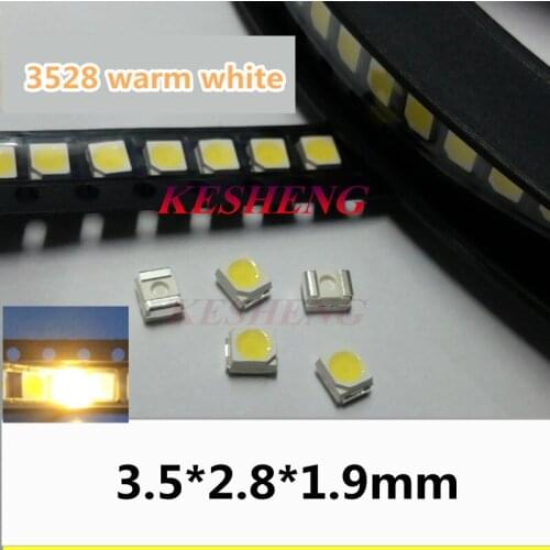 1210 SMD SMT 3528 LED Warm white POWER TOP PLCC-2 Lamp Bead SMD Chip for All Kinds of LED Light3.5*2.8*1.9mm/2000PCS