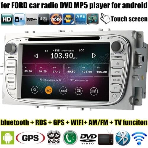 2 Din 7 Inch Car DVD Player for Android 4.4 4 For Ford Focus Mondeo S-max C-max 2007 2008 2009 2010 2011 Wifi GPS RDS Radio