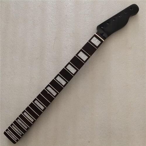 21 Frets Maple Electric Guitar Neck Rosewood Fretboard Replacement Black Gloss 25.5Inch