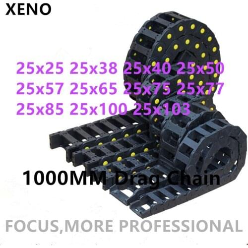 25 Series 1 Meter Plastice Nylon PA66 Drag Chain Cable Carrier Cable Tray