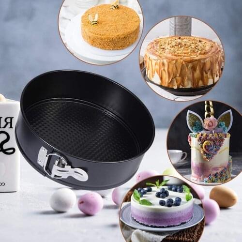 4/6/7/8/9/10 Inch Non-Stick Cake Pan Quick-Release Carbon Steel Chiffon Cake Mold Removable Bottom Round Baking Mould