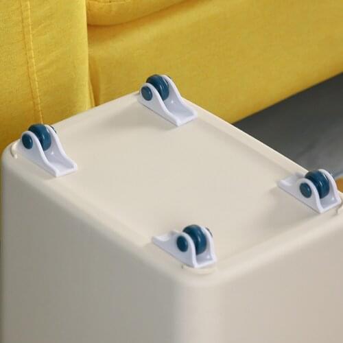 4pcs Storage Box Trash Can Directional Pulley Wheel Furniture Self Adhesive Fixed Sticky Wheel Trash Can Pulley Wheel