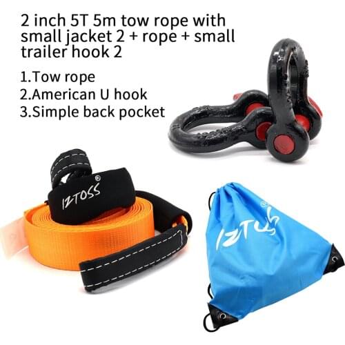 5Ton 5Meters Towing Rope Tow Cable Hook Pull Strap Hooks for Car Truck SUV