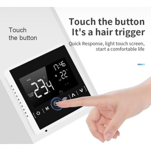 AC85-250V Floor Warming Room Wifi Thermostat For Electric Gas Boiler Water Heating Voice Temperature Controller Fahrenheit