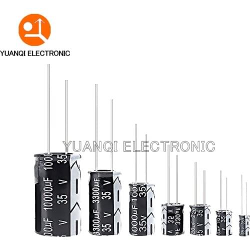 35V Aluminum Electrolytic Capacitor 10UF 22UF 47UF 100UF 220UF 470UF 680UF 1000UF 2200UF 3300UF 4700UF 22000UF 47000UF