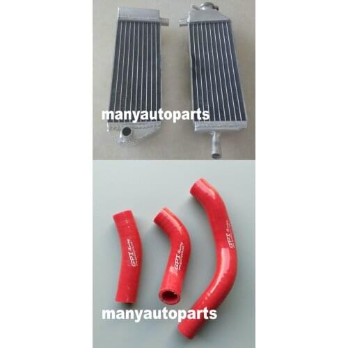 Aluminum Radiator & RED Silicone Hose For Suzuki RMX250 RMX 250 X 1989 1990 89 90