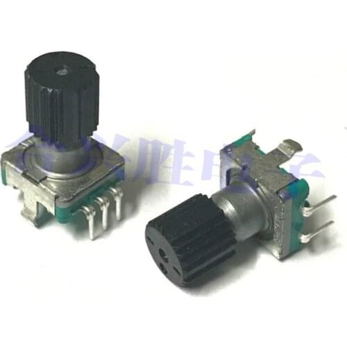 Car CD volume switch GPS navigation encoder volume knob 360 degree rotation 5-pin potentiometer shaft length 13MM