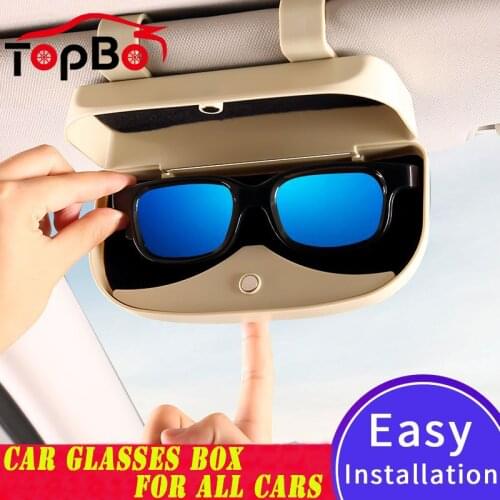 Car Glasses Storage Box Car Sun Visor Sunglasses Storage Case Holder Auto Accessories Sun Glasses Case