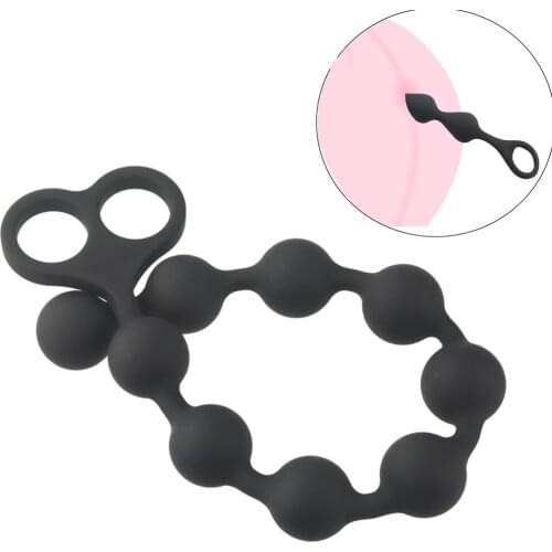 Long Silicone Anal Plug Bead Dildo Vibrator Sex Toys For Women Man Butt Plug Erotic G Spot Magic Wand for Lesbian Masturbations