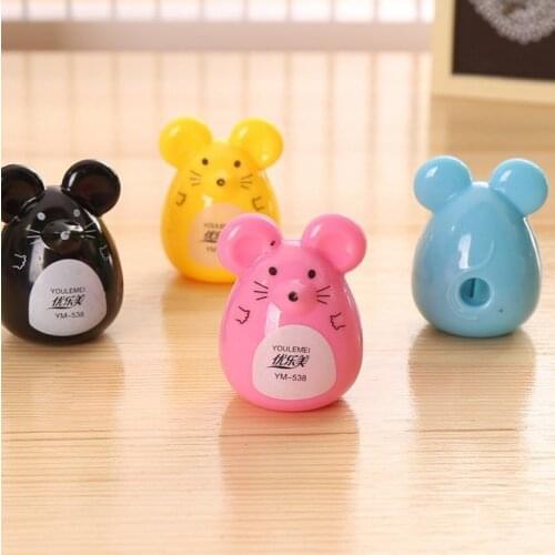 Ellen Brook 1 PCS Creative Cute Kawaii Mouse Mechanical Pencil Sharpener School Office Supply Stationery Kids Supply Nice Things