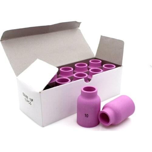53N88 #10 TIG Alumina Nozzle Gas Lens Fit SR DB WP17 18 26 TIG Welding Torch 10PK