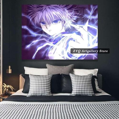 Hunter X Hunter Poster Anime Neferpitou Gon Killua Fight Art Picture Prints Home Decor Wall Poster Decoration For Living Room