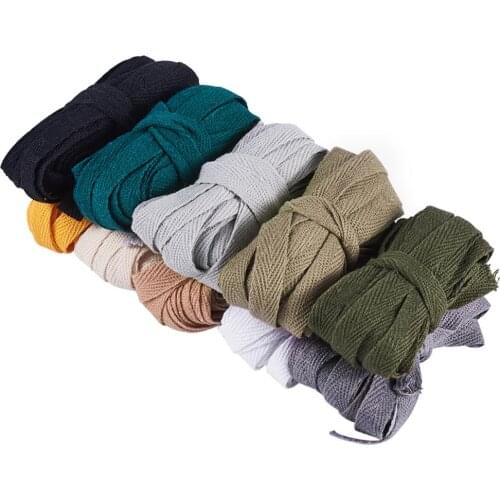 50m/Set 1cm Herringbone Ribbon Cotton Woven Twill Tape Ribbon for DIY Sewing Garment Craft Overlock Cloth Strap Belt Accessories