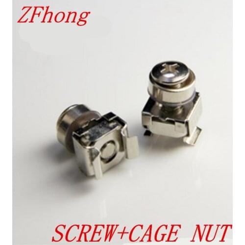 M5 M6 Cage Nut With Crown Screw Captive Nuts Server Rack Mount Nut Steel Nickel plated