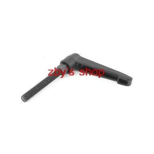 M6 x 40mm Thread Clamping Lever Black Metal Adjustable Handle