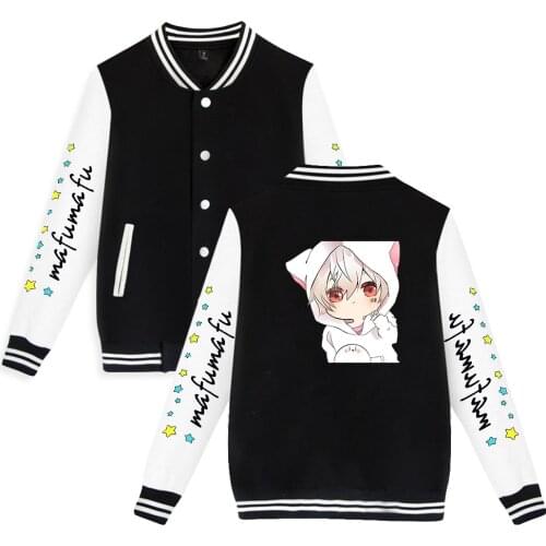 Mafumafu Soraru After the Rain Print Autumn Winter Holiday Preppy Unisex Youthful vitality Clothes Kawaii Baseball Uniform