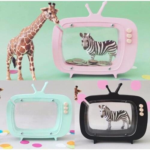 Cute TV Coin box for boy kids birthday Children'd day gift baby room cute decoration