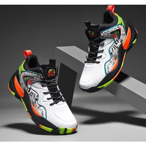 Mens Non-slip Classic Sneakers New Brand Basketball Shoes Men High-top Sports Cushioning Athletic Men Comfortable Sneakers