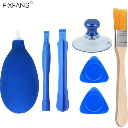 FIXFANS 7Pcs Cell Phone Laptop Opening Tool Kit, Air Blower Dust Cleaning Brush for iPhone iPad MacBook Repair Tools Set