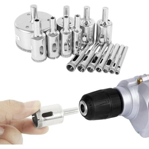 30pcs Diamond Hole Saw Drill Bit Set Glass Ceramic Tile Saw Cutting Tool 6-50mm Power Tools Parts
