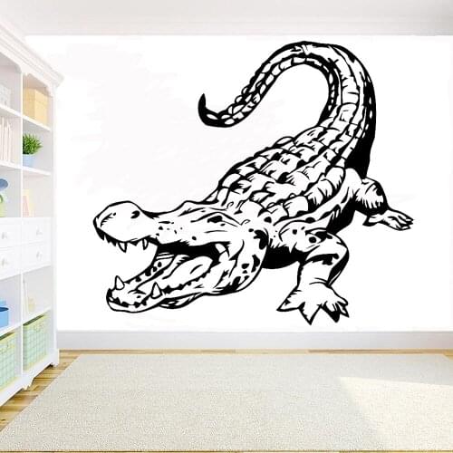 Alligator Wall Decal Crocodile Vinyl Stickers Home Decor Animal Wall Mural Bedroom Wall Art Murals Removable DIY Sticker Y186