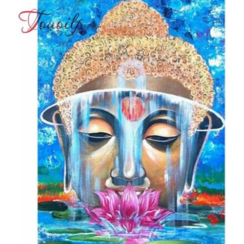 Full 5D Diy Daimond Painting Lotus Buddha 3D Diamond Embroidery Round square Rhinestones Diamant Painting Religious Icon