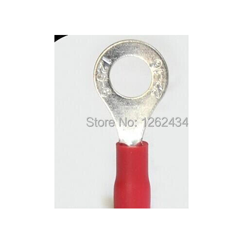 RV1.25-6 brass red circular pre insulated terminal cold pressed terminal copper nose