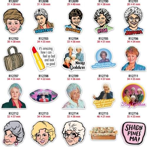 Cute Character Golden Girls Planar Resin Flatback 30pcs/lot for DIY Mobile Phone Case Headband Hair Bow