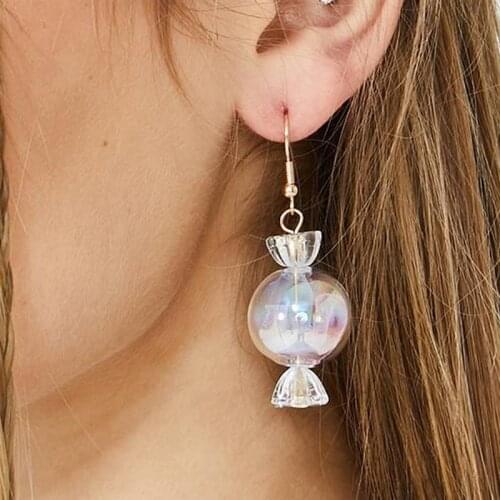 Tastes Like Candy Dangle Earrings For Women 2020 Sweet Handmade Colorful Glass Ball Drop Earrings Earrings Femme