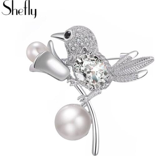 SHEFLY Bird Brooches For Clothes