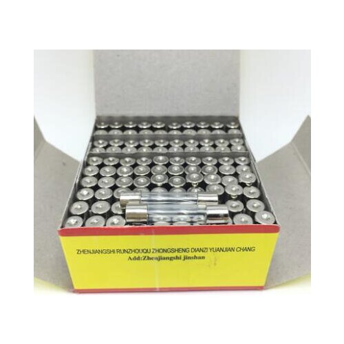 6*30mm 0.1A 0.2A 0.25A 0.5A 1A 2A 2.5A 3A 3.15A 4A 5A 6A 6.3A 7A 8A 10A 12A 15A 20A Fast Blow 250V Glass Fuse Tube x 100pcs