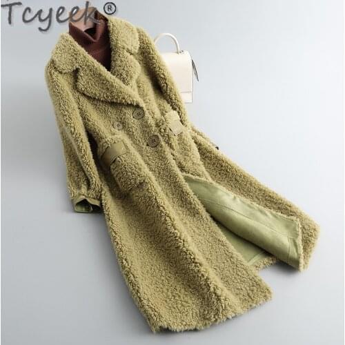 Tcyeek Winter Real Wool Jacket Women Autumn 100% Sheep Shearling Coats 2021 Womens Clothing Korean Style Casaco Feminino Gxy221