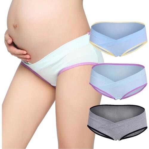 ZTOV 3Pcs/Lot Pregnancy Underwear Panties Pregnant Low Waist Cotton Maternity Briefs For Pregnant Women Plus Size Panty Clothes
