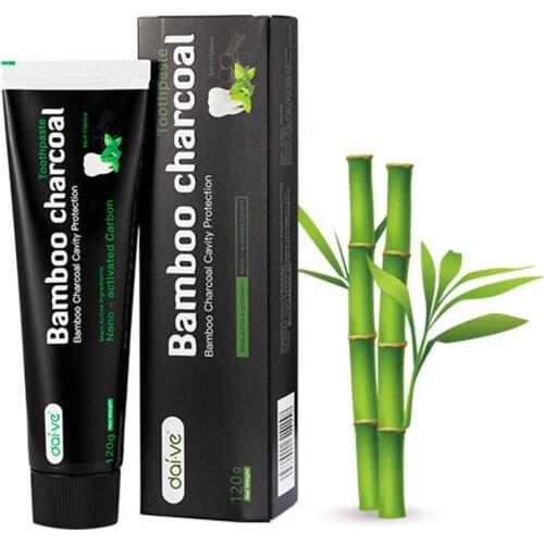 120g Bamboo Charcoal Black Toothpaste Remove Stains Teeth Care Whitening Activated Oral Toothpaste Charcoal Brighten Teeth Q7A1