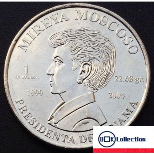 Panama 1 Balboa 5th Anniversary of Panama Canal Autonomy 2004 100% Real Unc Genuine Original Coins Collection Coin