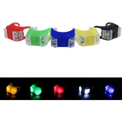 1Pcs Silicone Bicycle Front Light MTB Bike Handbar Light Waterproof Flashlight Night Cycling Warning Lights Bicycle Accessories