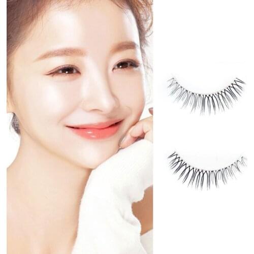 2018 Hot Sale Silk False Eyelashes Sharpening Cross Eyelashes Pair of Natural Eyelashes False Eyelashes