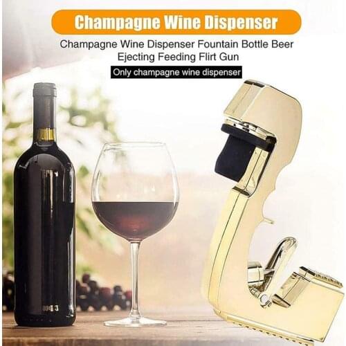 2021 2nd Generation Champagne Wine Ejector Dispenser Soda Beer Champagne Pistol Fountain Bottle Pourer Club Party Champagne Gun